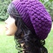 My Pretty Slouchy Hat Tam Beret PURPLE Handmade on Etsy Ready to Ship