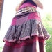 Skirt - Burning Man - Bohemian Gypsy - Victorian Pixie - Bustle - Dance Costume - Burlesque - Patchwork - Sexy - Ruffle - Size Medium