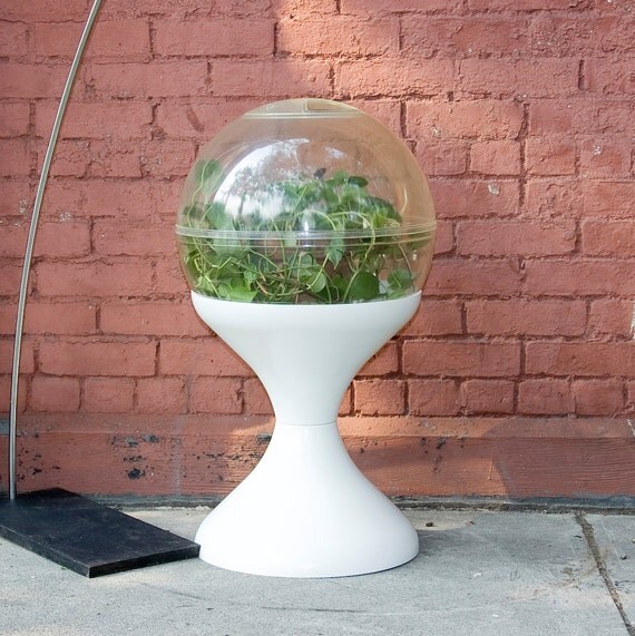 Items similar to Mid Century Retro Plastic Globe Terrarium on Etsy
