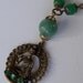 1950s Green Jade Buddha Shrine Vintage Necklace