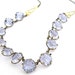 1930 Art Deco Lavender PURPLE Crystal brass Vintage Necklace
