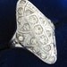 Stunning 1920s Art Deco Uncas Rhinestone Vintage Ring