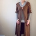 Romantic knitted brown cardigan