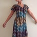 Cotton Wrap Dress- Vintage Print