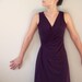 Wrap Purple Dress- Feminine Purple Wrap Dress with "V" neckline