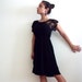 Cocktail Black Dress- 'Rome' cocktail black dress with lace at the top