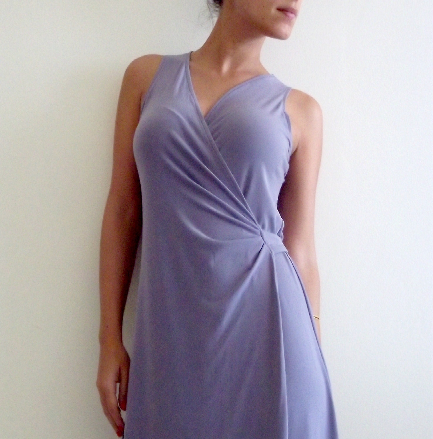 Bridesmaid Dress Purple/ lilac wrap bridesmaid dress ON