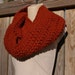 Infinity Scarf Cowl in Spice Red Chunky Crochet