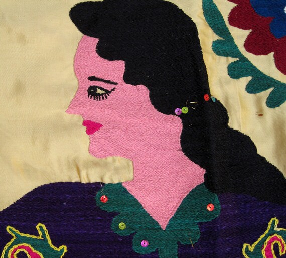 Uzbek Fully Handmade Silk Embroidery Vintage Suzani Girl And Deer | uzbek fully handmade silk embroidery vintage suzani girl and Uzbek Fully Handmade Silk Embroidery Vintage Suzani Girl And Deer | uzbek fully handmade silk embroidery vintage suzani girl and