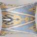 blue ikat pillow, cover, 16x16 Silk cotton Uzbek Ikat Pillow case - BOTH SIDE IKAT