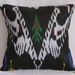 18x18 Silk cotton Uzbek Ikat Pillow case - handloom ikat fabric and hand dyed