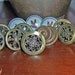 Vintage Metal Brass and Ceramic Furniture Drawer Pulls, Knobs, Handles - Lot of 12