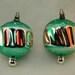 Early Vintage Mercury Glass Christmas Ornaments - Set of 2