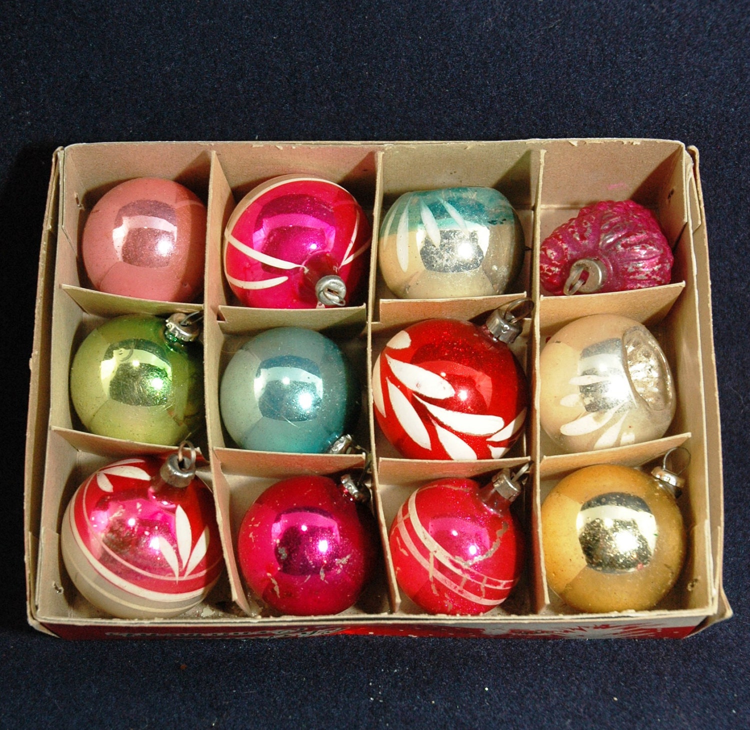 Japan Christmas Ornaments Set of 12 in Box