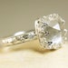 Sterling Silver Quartz Ring, Natural Faceted Stone, Princess Crystal Gemstone,made to order