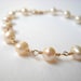 Pearl Bracelet - Gold Filled Beaded Rosary Bracelet White Cultured Pearls Beadwork Bracelet