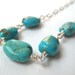 RESERVED FOR JULIE Turquoise Necklace - Sterling Silver Chunky Beaded Necklace Beadwork Necklace Rosary Necklace