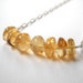 Clearance Sale - Citrine Bar Necklace - Sterling Silver Chunky Pebble Beaded Row Necklace