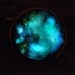 Glow In The Dark Glass Galaxy Keepsake Locket Necklace, with mini blacklight keychain
