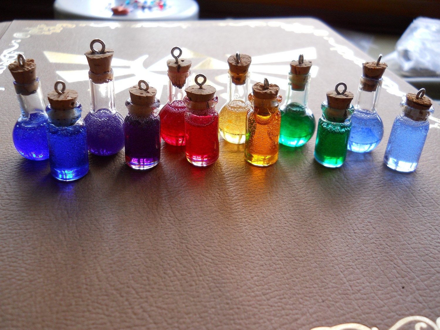 Miniature Glass Bottle Potion Set Choose 6 custom by GeekOUTlet