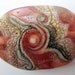 LAMPWORK FOCAL BEAD, Pink Flamework Art Glass Bead, British Lampwork Handmade by Judith Johnston