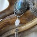 labradorite, moonstone and crystal quartz necklace set