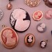 Vintage Cameos for upcycle crafting. 19 pieces. Now on sale
