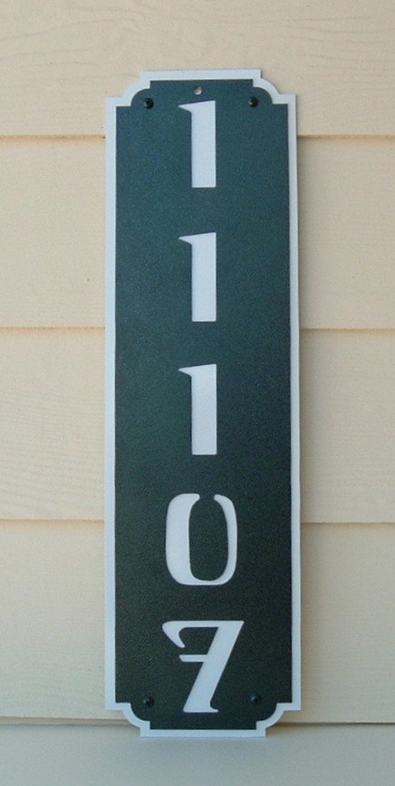 Vertical Address sign Street number House number Metal Art