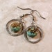 Earrings, Hammered Links, Jasper Bead