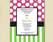 Fun Stripes and Dots Couples Shower Invite - PRINTABLE INVITATION DESIGN Il_170x135