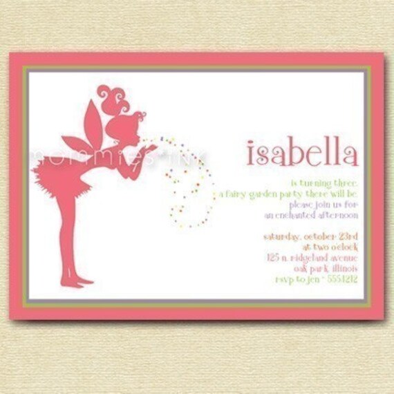 Fairy Garden Birthday Party Invitation - PRINTABLE INVITATION DESIGN Il_570xn