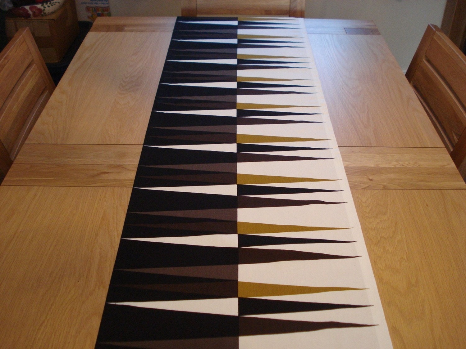Black Patterned Runner | table runner brown and black pattern backgammon 17 5 by Black Patterned Runner | table runner brown and black pattern backgammon 17 5 by