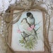 Vintage Bird banner,burlap