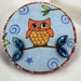 Owl Sitting on A Branch Brooch 2
