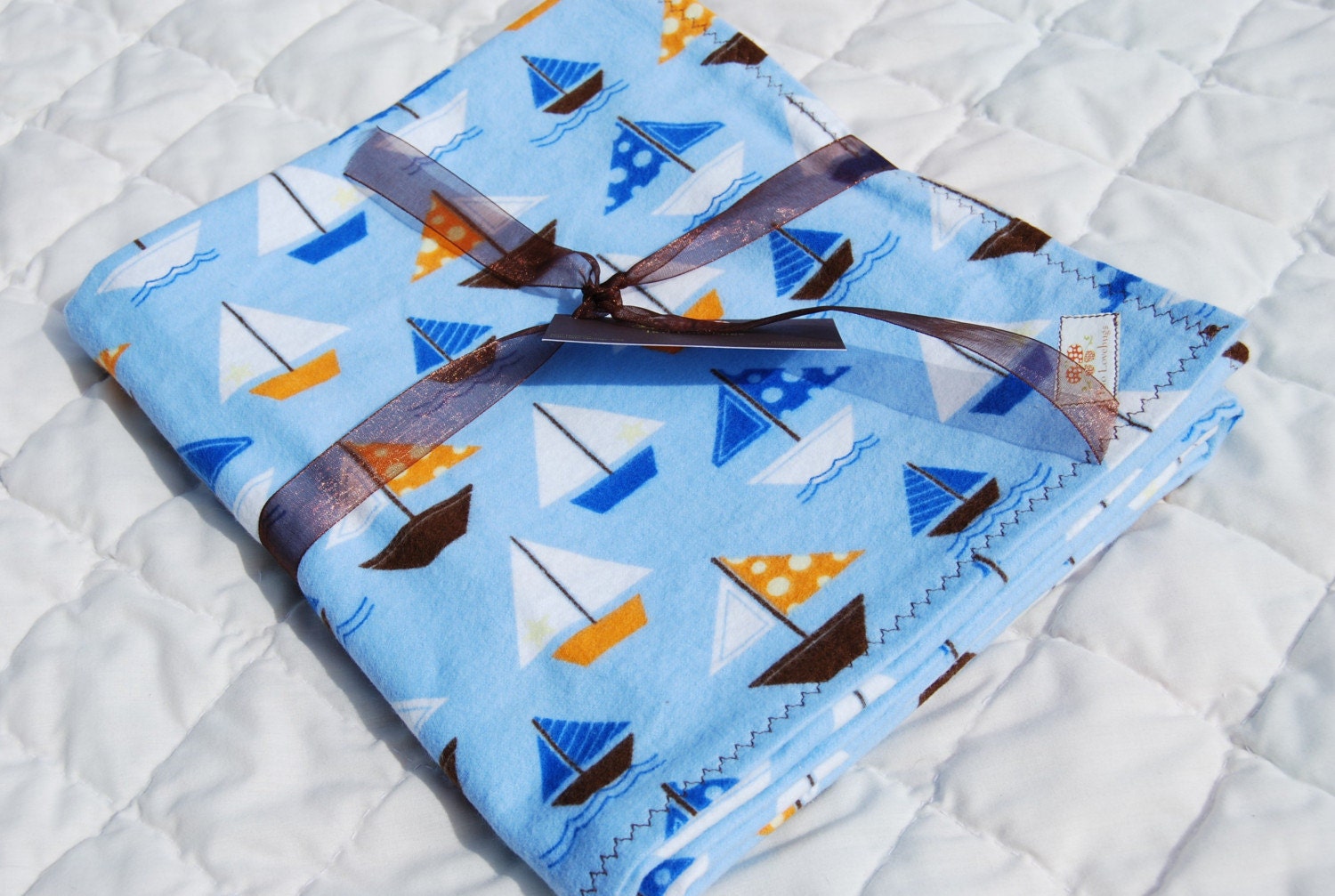 Sailboat Receiving Blanket