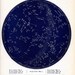 1887 february & march star map original antique celestial print of the month