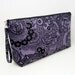 Project Bag Large Zippered Pouch ORCHID BLACK LACE