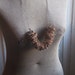 50% off Clearance destash SALE .Sheath - The Prairie and the Plains. Hand Cut Leather Cluster Chunky Gypsy Bohemian Bib necklace