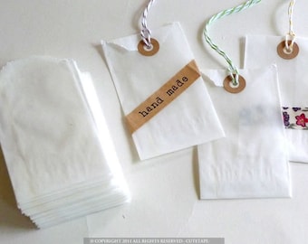 50 Flat Small Glassine Bags Treat Bags Small Gift Bag Wedding Favor bags Birdseed Bags