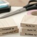 Wooden Stamp Set - Made By, Designed By, Photo By, Written By, Illustrated By - Set of 5
