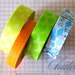 Japanese Washi Masking Tapes Gingham Wiggly Polka Dots GARDEN Pattern 15mm - Set of 4 - V2