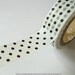 Black Polka Dots Japanese Washi Tape Black and White Pattern 15mm - from PrettyTape