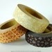 Washi Tape BROWN Floral Print Set of 3 Tan Rose, Amber Masking Tape from PrettyTape