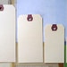 Blank Manila Tags in MEDIUM Gift Tags 3 3/4x1 7/8 Set of 50 Die Cut Scrapbook Cards