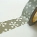 Grey Japanese Washi Tape - Cherry Blossom Sakura Snowflake Maskting Tape MT 15mm