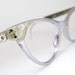 Vintage 50s Silver Horn Rim Cateye With Leafy Accents Eyeglasses Eyewear Frame