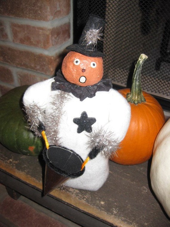 Halloween Pumpkin Head Figure by colonist on Etsy