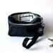 leather wristlet eco-friendly zip in black leather wallet // la trousse