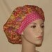 Bouffant Surgical Scrub Hat - Cabana Blooms Medallions Golden Yellow