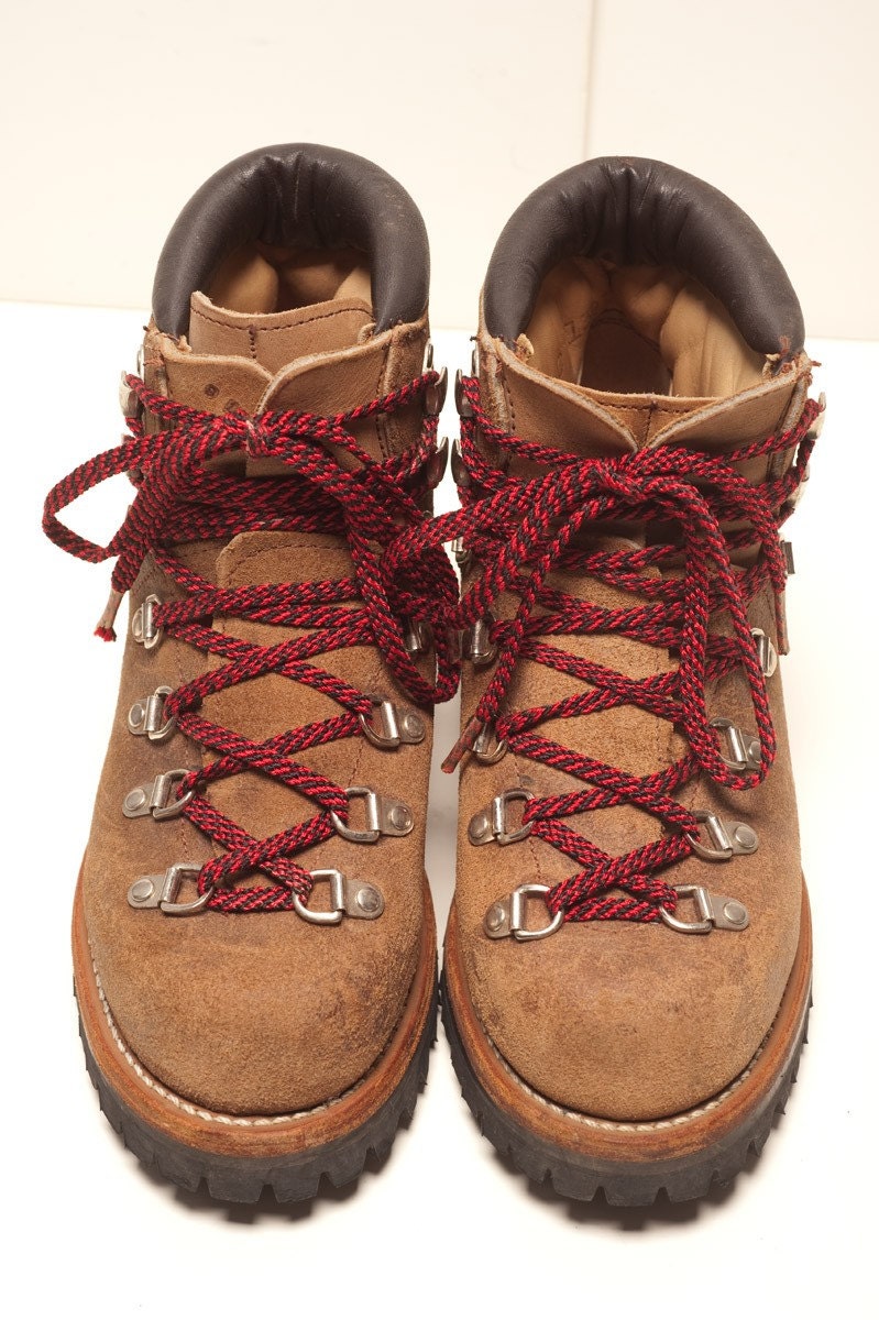 Vintage Vasque Hiking Boots Leather 1970s Size 5C S XS in